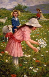Caldana, Children in a blossoming meadow
