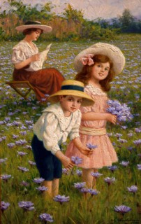 Caldana, Children in a blossoming meadow