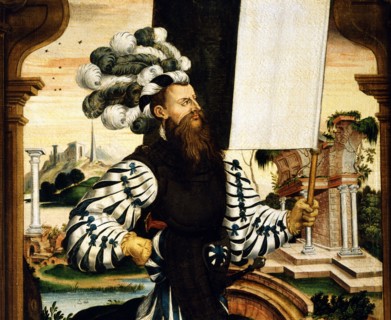 Mareschet, Porteur de bannière du Canton de Luzern en Suisse (détail)