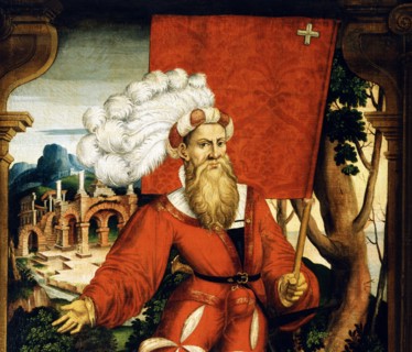 Mareschet, Porteur de bannière du Canton de Schwytz en Suisse (détail)