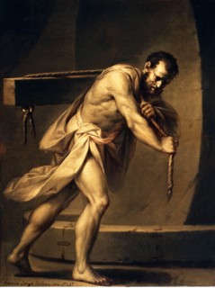 Zampa, Samson in Gaza, turning the wheel in prison