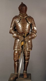 Armure de soldat à cheval "alla leggera" en acier bruni