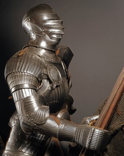 Tournament armor on horseback