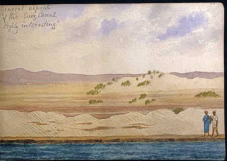 Le vrai aspect du Canal de Suez dessiné par Frederick Stibbert