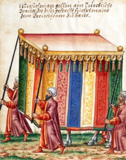 Tente turque à baldaquin pour protéger le Sultan