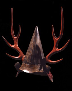 Japanese helmet with deer horns