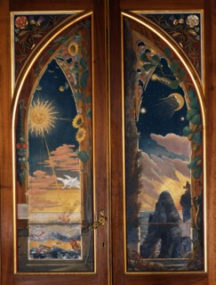 Porte du musée Stibbert peinte par Frederick Stibbert