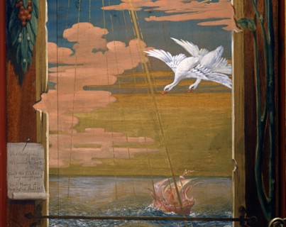 Porte du musée Stibbert peinte par Frederick Stibbert (détail)