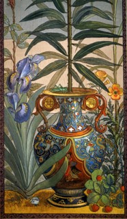 Porte du musée Stibbert peinte par Frederick Stibbert (détail)