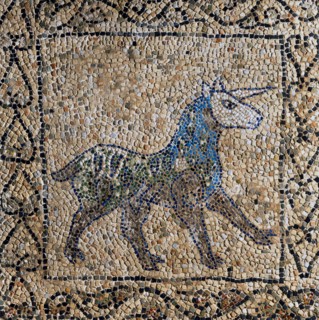 Mosaïque : unicorne