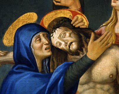 L'Alunno, Lamentation sur le corps du Christ (détail)