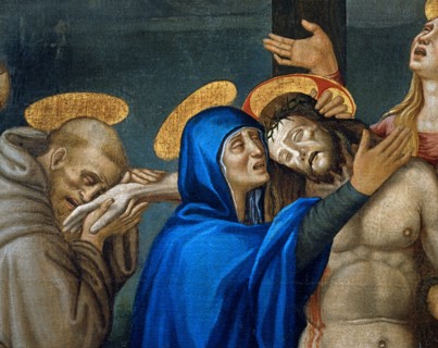 L'Alunno, Lamentation sur le corps du Christ (détail)