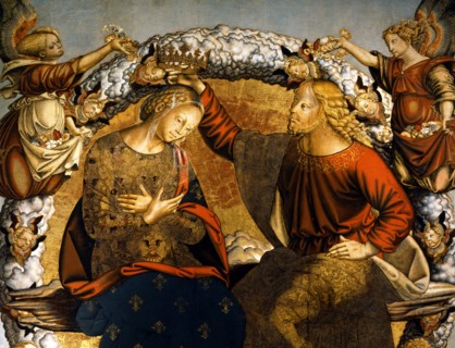 Bernardino di Mariotto, Le Couronnement de la Vierge (détail)