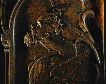 Wooden carved stall of the church of the monastery of the Hieronymites of Lisbon