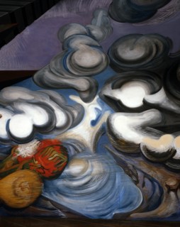 Siqueiros, Les nuages sombres du capitalisme dans le ciel de l'avenir du peuple mexicain