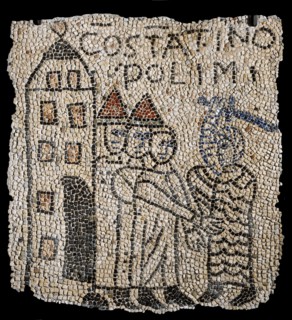 Mosaïque : La reddition de Constantinople