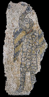 Mosaic: Soldier of the 4th Crusade with shield, chainmail and spear