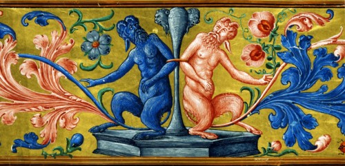 Figures of satyrs