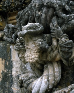 Decorated window of the Convent of the Order of Christ in Tomar (detail)