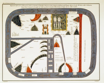 Reproduction of the 8th century world map from the Apocalypse of Burgos