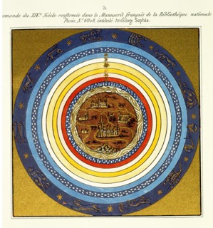 Reproduction of the 14th century world map "Archiloge Sophie"