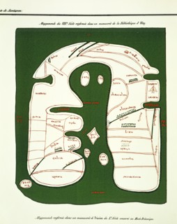 Reproduction of an 8th century world map from the Albi library