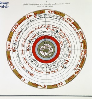 Reproduction of the 14th century Cosmographic System