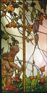 Art Nouveau stained glass window
