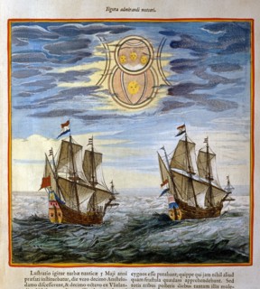 Atlas Maior, sive Cosmographia Blaviana Amsterdam 1662." Figura admirandi meteori" Les étoiles et les phénomènes naturels visibles pendant la navigation