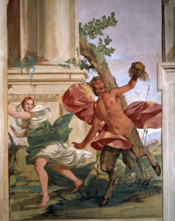 Giulio Carpioni, La nymphe Corse poursuivi par un satyre
