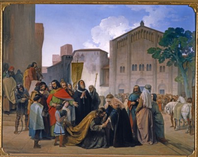 Hayez, La Réconciliation de Otton II avec sa mère Adelaide de Bourgogne