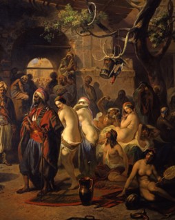 Geiger, Maximilien de Habsbourg visitant le marché aux esclaves de Smyrne