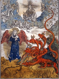 Dürer, La femme de soleil et le dragon à 7 têtes
