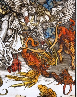 Dürer, Saint Michel terrassant le Dragon (détail)