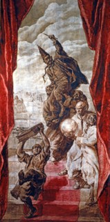 Serves, the Queen of Sheba leaves with her cortege, to meet King Solomon (detail)