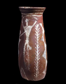 Vase de forme cylindrique à décor stylisé