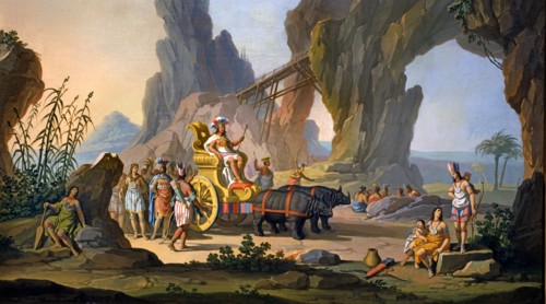 Zocchi, "Allégorie. Le Triomphe de l'Amérique"