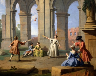 Zocchi, Il gioco del volano. Détail.