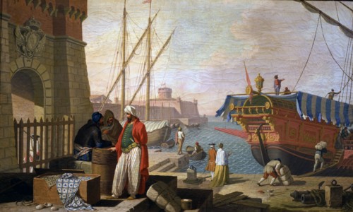 Zocchi, Vue sur le port de Livorno.