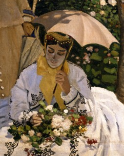 Monet, Women in the Garden. Detail.