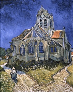 Van Gogh, L'église d'Auvers-sur-Oise, vue du chevet