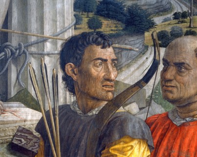 Mantegna, Saint Sebastien (détail)