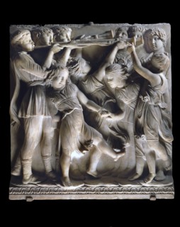 Cantoria. Marble relief of the choir of the Florence Cathedral choir