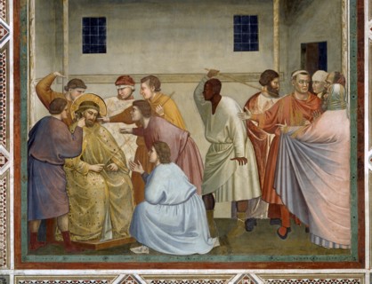 Giotto, Flagellation of Christ. The Coronation with thorns. Christ mocked