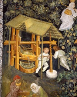 Fresco of the Castle of Buonconsiglio in Trento (Italy)