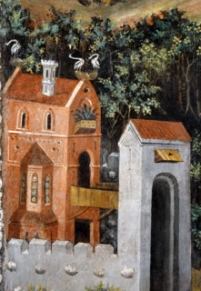 Fresco of the Castle of Buonconsiglio in Trento (Italy)