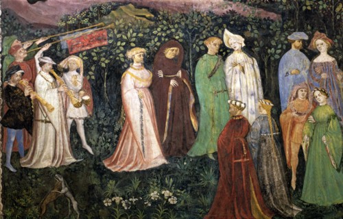 Fresco of the Castle of Buonconsiglio in Trento (Italy)