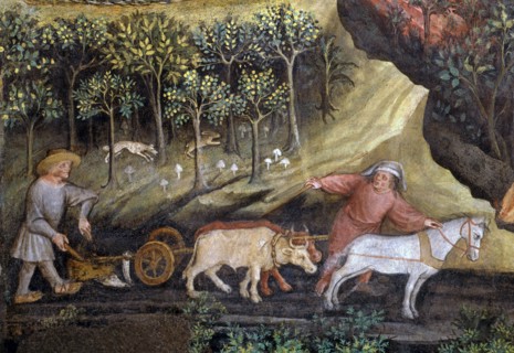 Fresco of the Castle of Buonconsiglio in Trento (Italy)