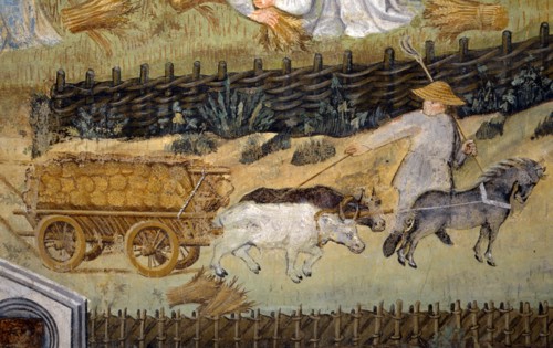Fresco of the Castle of Buonconsiglio in Trento (Italy)