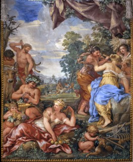 Da Cortona, Fresco of the La Stufa room.